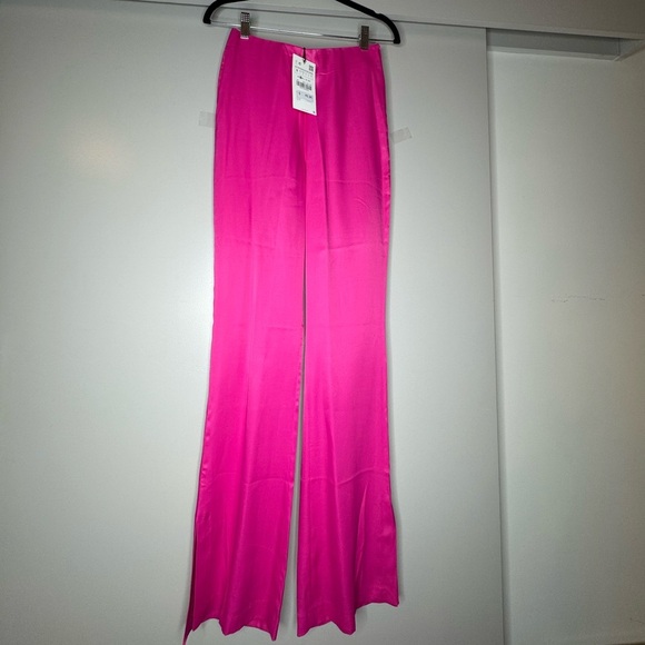 Zara Pink Flared Trousers - Picture 1 of 4